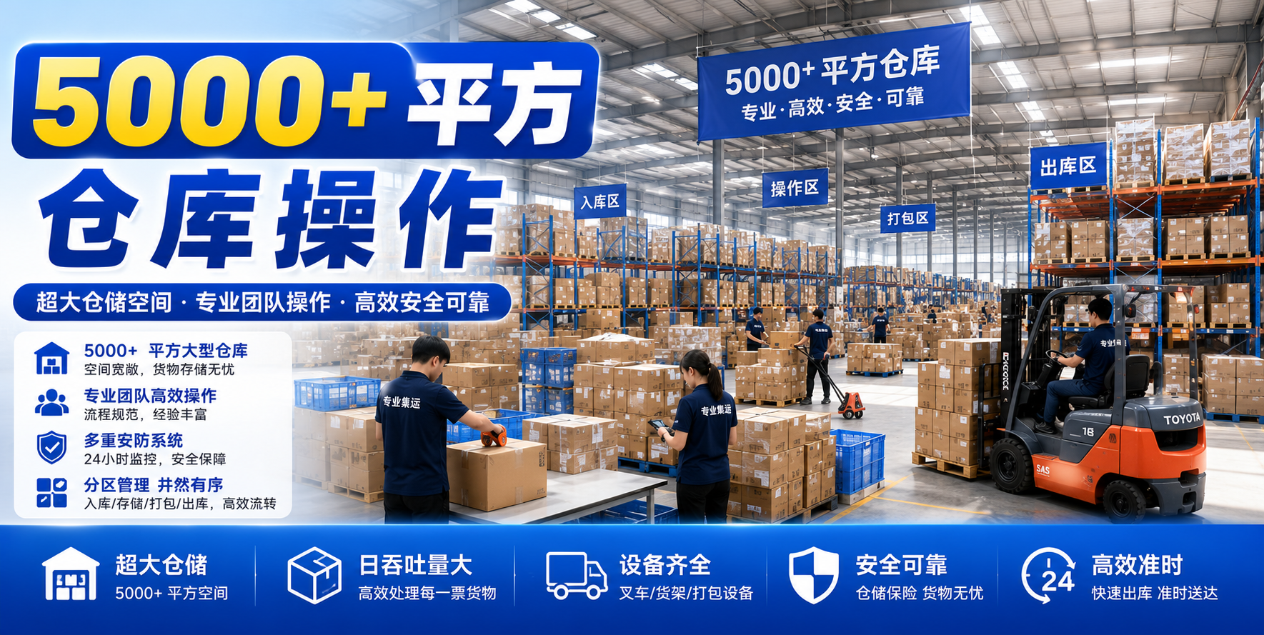 5000+平方仓库操作